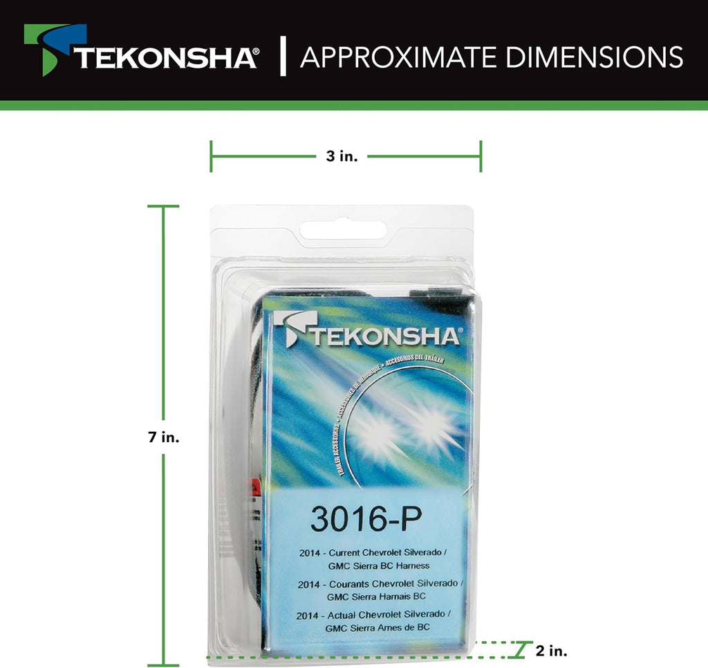 3016-P Trailer Brake Controller, Custom Brake Wiring Harness for Vehicle & Brake Control Ends, No Cutting or Splicing Required