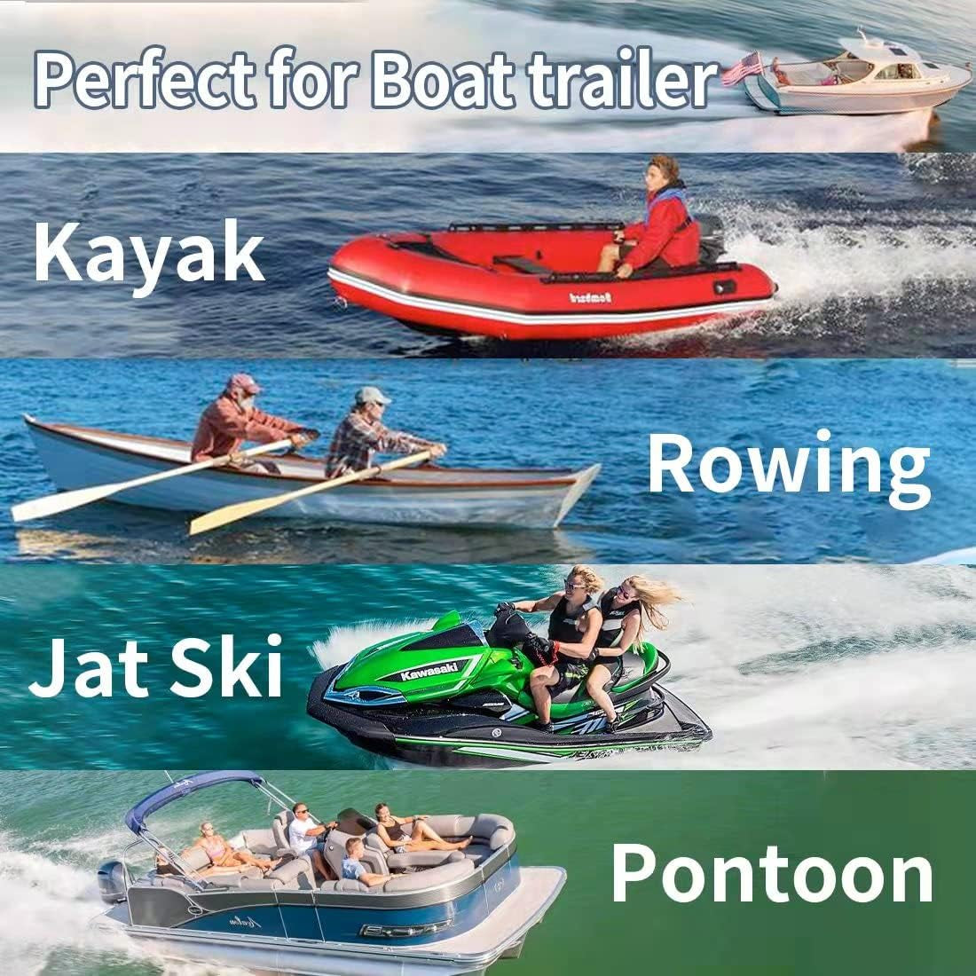 Heavy Duty Boat Trailer Transom Strap (2PK) - 2 Inch X 48 Inch Adjustable Marine Boat Tie down Straps to Trailer (Shipped from USA) with Quick Release Buckle1200 LBS Capacity Securely