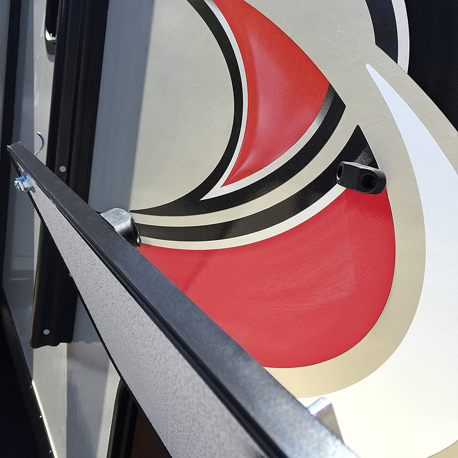 RV Magnetic Door Catch - Black 2-Pair - Strong Magnetic Hold, Rust Proof, Black OEM, Includes Mounting Tape & Hardware - Ideal RV Door Magnetic Catch for Camper Trailer