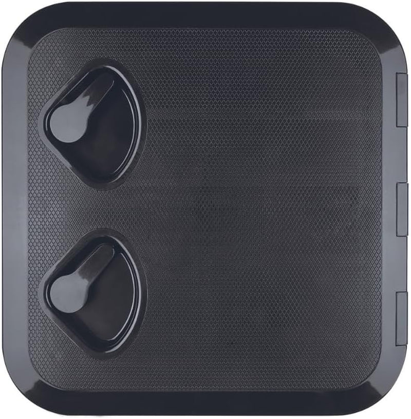 Marine Boat Deck Rectangular Access Hatch - White/Black, Lock and Key/Regular