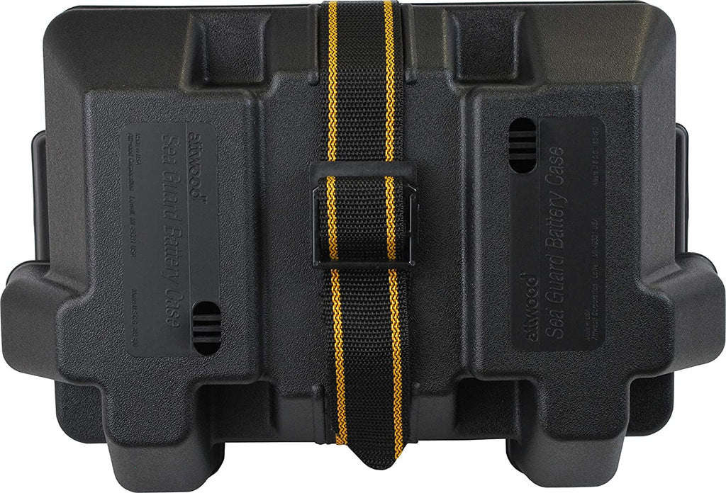 9065-1 Standard Vented Battery Box with Mounting Strap, Fits Group 24 Batteries, Black