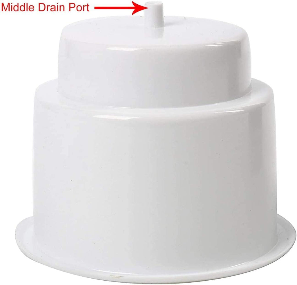 4Pcs Marine Plastic Cup Drink Holder with Drain Insert, White